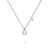Solid 925 Sterling Silver Initial Crystal Personalised Alphabet Letter Necklace Silver